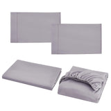 King Bed Sheet Set – 1800 Series Microfiber, Deep Pocket, Soft & Breathable, Grey - Close-Up Angle