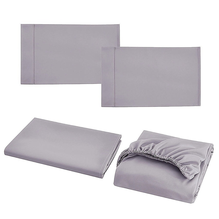 King Bed Sheet Set – 1800 Series Microfiber, Deep Pocket, Soft & Breathable, Grey