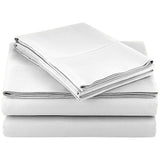 Double Bed Sheet Set – 1800 Series Microfiber, Deep Pocket, Soft & Breathable, White