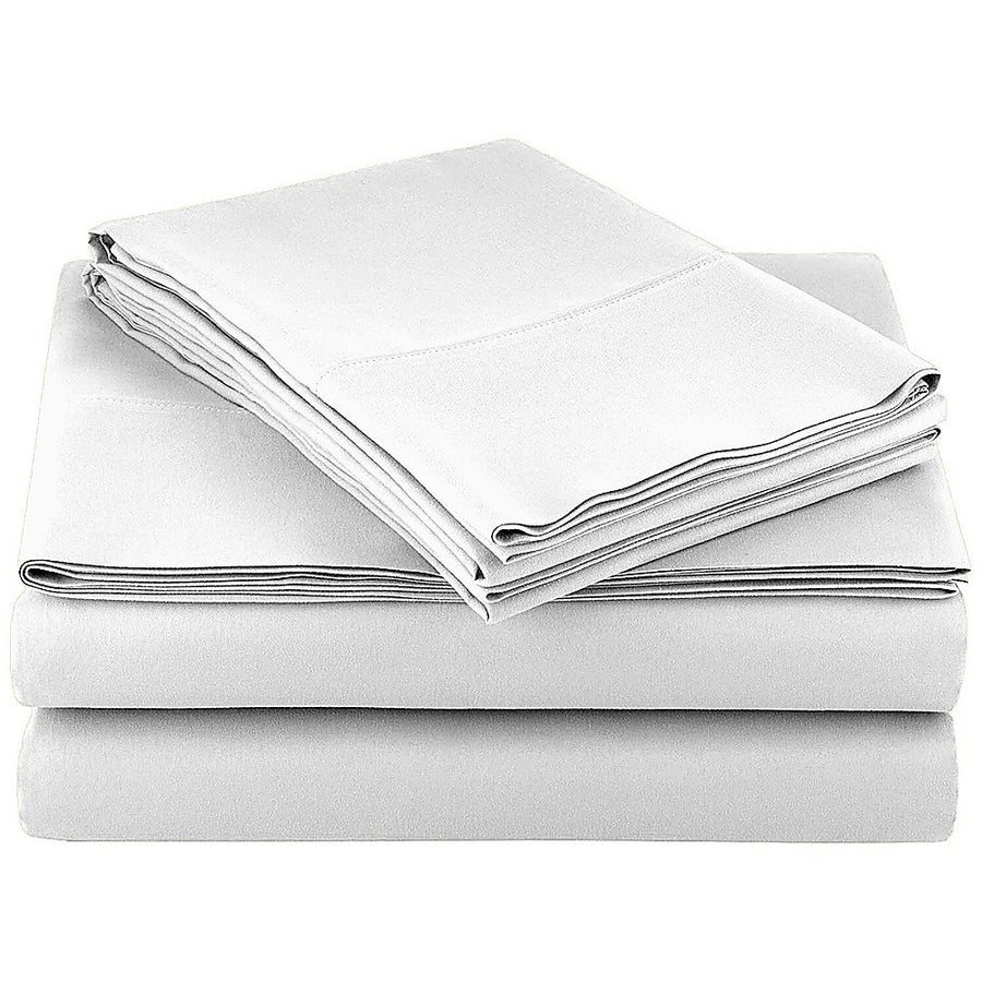 Double Bed Sheet Set – 1800 Series Microfiber, Deep Pocket, Soft & Breathable, White