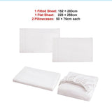 Queen Bed Sheet Set – 1800 Series Microfiber, Deep Pocket, Soft & Breathable, White - Extra Image