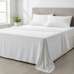 King Bed Sheet Set – 1800 Series Microfiber, Deep Pocket, Soft & Breathable, White