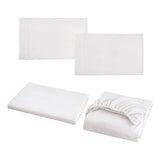 King Bed Sheet Set – 1800 Series Microfiber, Deep Pocket, Soft & Breathable, White - Close-Up Angle
