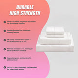King Bed Sheet Set – 1800 Series Microfiber, Deep Pocket, Soft & Breathable, White - Extra Image