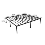 Queen Metal Bed Frame 45cm High Full Steel Base Platform For Stable Bedroom Support - Close-Up Angle