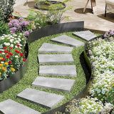 Steel Landscape Edging 6 Pack 100x20cm Rust Resistant Garden Border Edging for Lawn Paths
