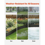 Steel Landscape Edging 6 Pack 100x20cm Rust Resistant Garden Border Edging for Lawn Paths