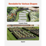 Steel Landscape Edging 6 Pack 100x20cm Rust Resistant Garden Border Edging for Lawn Paths - Close-Up Angle