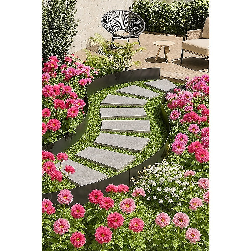 Steel Landscape Edging 6 Pack – 100x20cm Rust-Resistant Garden Border Edging