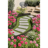 Steel Landscape Edging 6 Pack – 100x20cm Rust-Resistant Garden Border Edging - Top-Down View