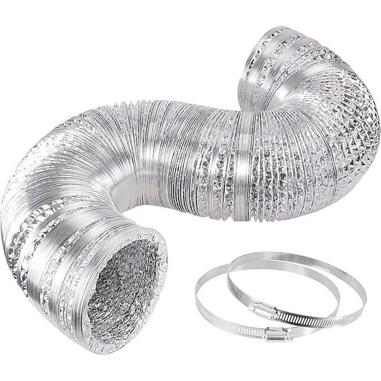 10.5cm x 7.6m Flexible Aluminium Air Duct – Dryer & HVAC Vent Hose
