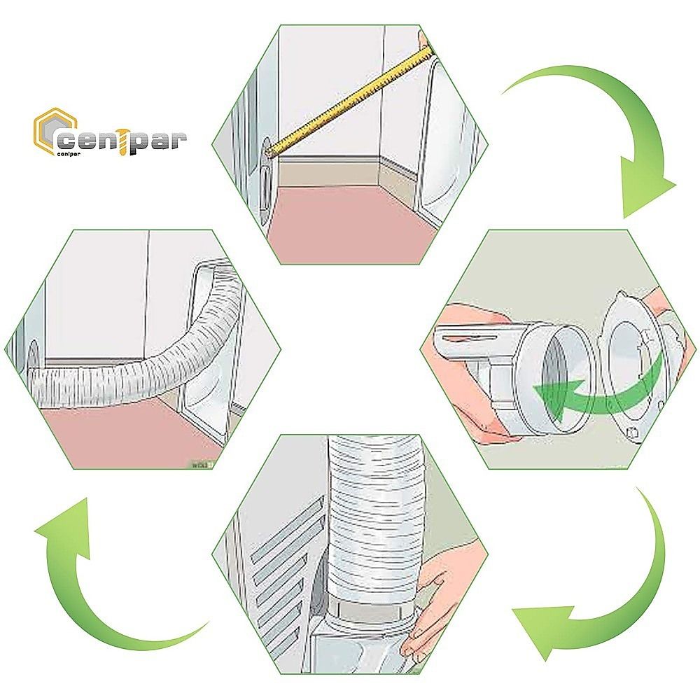 10.5cm x 7.6m Flexible Aluminium Air Duct – Dryer & HVAC Vent Hose