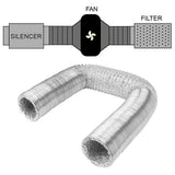 10.5cm x 7.6m Flexible Aluminium Air Duct – Dryer & HVAC Vent Hose - Extra Image