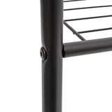 Double Clothes Rack Metal Garment Rail 80x154cm Heavy Duty Hanging Shelf Storage Organiser - Close-Up Angle
