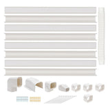 4.8m Mini Split AC Line Set Cover Kit PVC Duct for Central Air Conditioner Installation - Side View