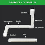 4.8m Mini Split AC Line Set Cover Kit PVC Duct for Central Air Conditioner Installation