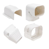 4.8m Mini Split AC Line Set Cover Kit PVC Duct for Central Air Conditioner Installation