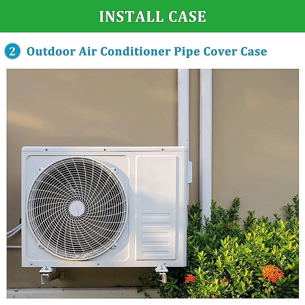 4.8m Mini Split AC Line Set Cover Kit PVC Duct for Central Air Conditioner Installation