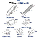 4.8m Mini Split AC Line Set Cover Kit PVC Duct for Central Air Conditioner Installation - Extra Image