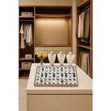 30-Grid Watch & Jewellery Tray Organiser Display Case Holder – Velvet Drawer Insert - Front View
