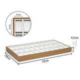 30-Grid Watch & Jewellery Tray Organiser Display Case Holder – Velvet Drawer Insert - Close-Up Angle