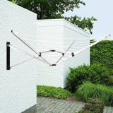 24m Folding Dryer for Laundry and Washing Wall Mounted 5 Arm Clothes Airer Space Saving Design