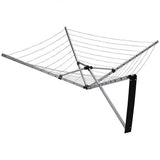 24m Folding Dryer for Laundry and Washing Wall Mounted 5 Arm Clothes Airer Space Saving Design - Side View
