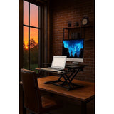 Ergonomic Standing Desk Converter Height Adjustable Sit Stand Workstation for Office Use - Side View