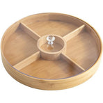 Round Bamboo Snack Serving Tray – Eco-Friendly Platter for Fruit, Cheese & Appetisers