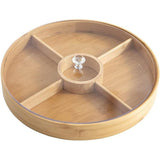 Round Bamboo Snack Serving Tray – Eco-Friendly Platter for Fruit, Cheese & Appetisers