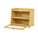 Enclosed Bread Box – Large Kitchen Countertop Bread Storage Container for Freshness & Organisation - Rear View