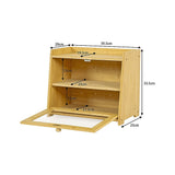Enclosed Bread Box – Large Kitchen Countertop Bread Storage Container for Freshness & Organisation - Low Angle