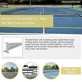 Portable 6.7m Pickleball Net Set – Heavy Duty Metal Frame with Wheels - Extra Image