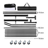 Portable 6.7m Pickleball Net Set – Heavy Duty Metal Frame with Wheels