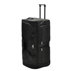 Large Black Wheeled Travel Duffle Bag Rolling Luggage Trolley for Sports and Getaways