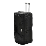 Large Black Wheeled Travel Duffle Bag Rolling Luggage Trolley for Sports and Getaways