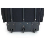 Large Black Wheeled Travel Duffle Bag – Rolling Luggage Trolley - 45-Degree Angle