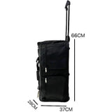 Large Black Wheeled Travel Duffle Bag – Rolling Luggage Trolley - Rear View
