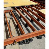 12 Pack Adjustable Deck Support Pedestals Deck Foundation Bases for Raised Outdoor Flooring