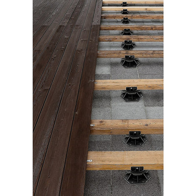 12 Pack Adjustable Deck Support Pedestals Deck Foundation Bases for Raised Outdoor Flooring