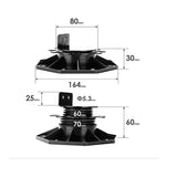 12 Pack Adjustable Deck Support Pedestals – Deck Foundation Bases - Close-Up Angle