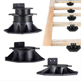 12 Pack Adjustable Deck Support Pedestals – Deck Foundation Bases - Top-Down View