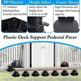 12 Pack Adjustable Deck Support Pedestals – Deck Foundation Bases - 45-Degree Angle