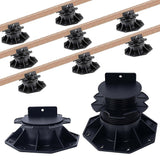 12 Pack Adjustable Deck Support Pedestals – Deck Foundation Bases - Close-Up Angle