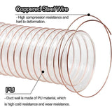 2m PU Flexible Ducting Hose – Clear Ventilation & Dust Extraction Tube for Woodworking & Fume Control - Extra Image