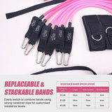 14pc Pilates Bar Kit with Resistance Bands & Belt – Home Fitness Pedal Puller - Extra Image