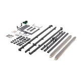 Double DIY Wall Bed Hardware Kit with Silver handle – Frame & Mechanism for Custom Build - Close-Up Angle