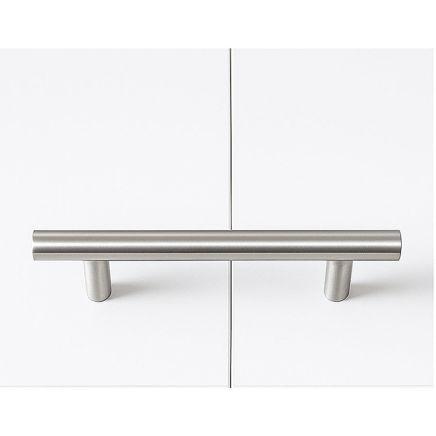 Queen Wall Bed in White Gloss – Space Saving Murphy Bed Kit with Silver Door Handle