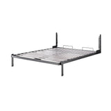 Queen Wall Bed in White Gloss – Space Saving Murphy Bed Kit with Silver Door Handle