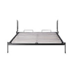 Queen Wall Bed in White Gloss – Space Saving Murphy Bed Kit with Silver Door Handle
